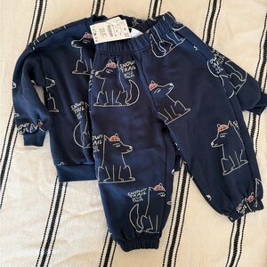 NWT ZARA KIDS WOLVES JOGGING SET SIZE 4T